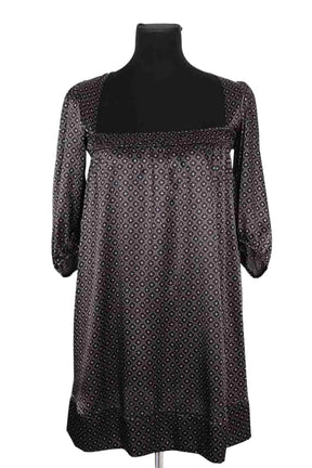 Robe Maje Noir en Soie, taille M - Seconde Main
