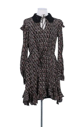 Robe Maje Noir en Soie, taille S - Seconde Main