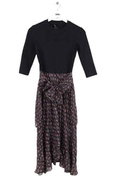 Robe Maje Noir en Soie, taille S - Seconde Main