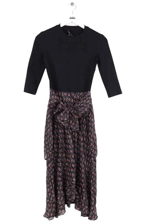 Robe Maje Noir en Soie, taille S - Seconde Main