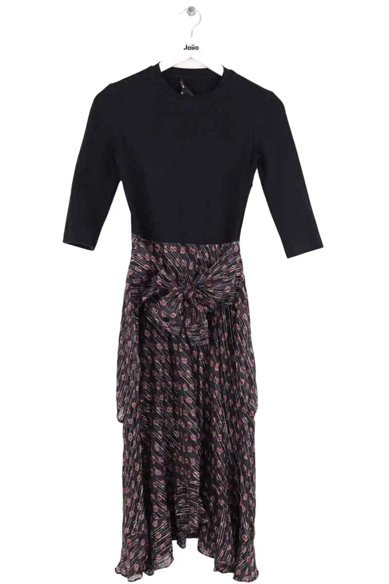 Robe Maje Noir en Soie, taille S - Seconde Main