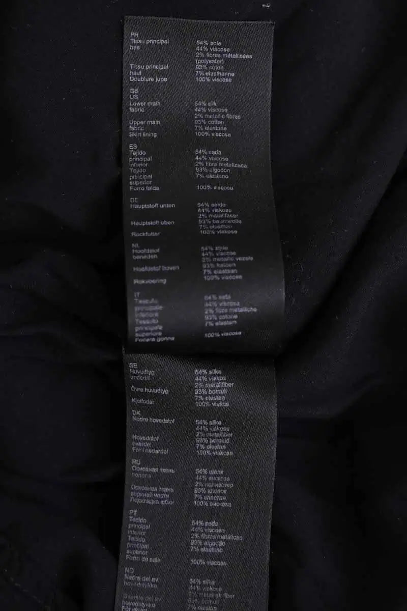 Robe Maje Noir en Soie