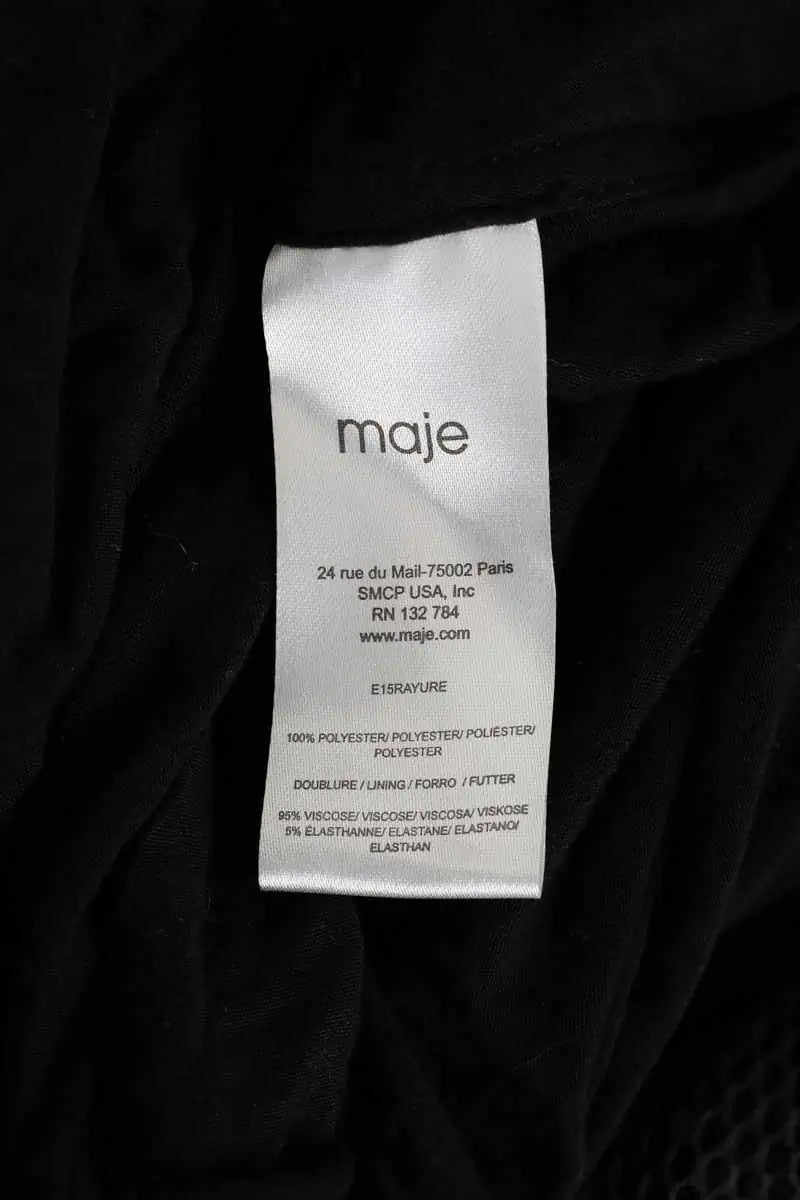 Robe Maje Noir en Synthétique