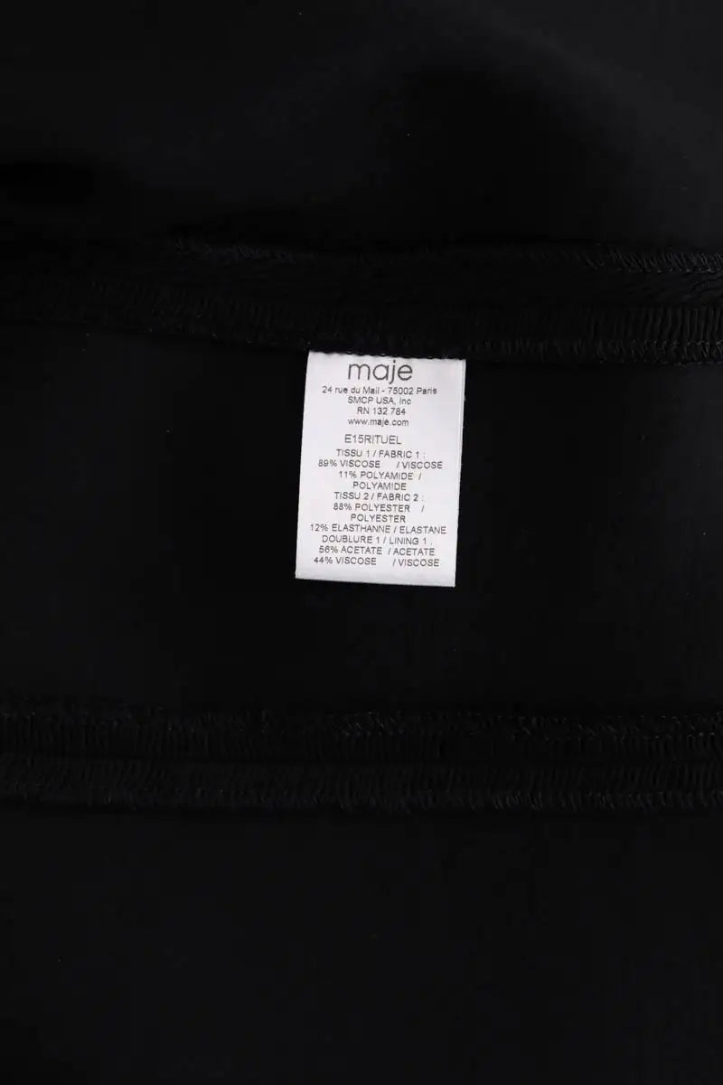 Robe Maje Noir en Synthétique