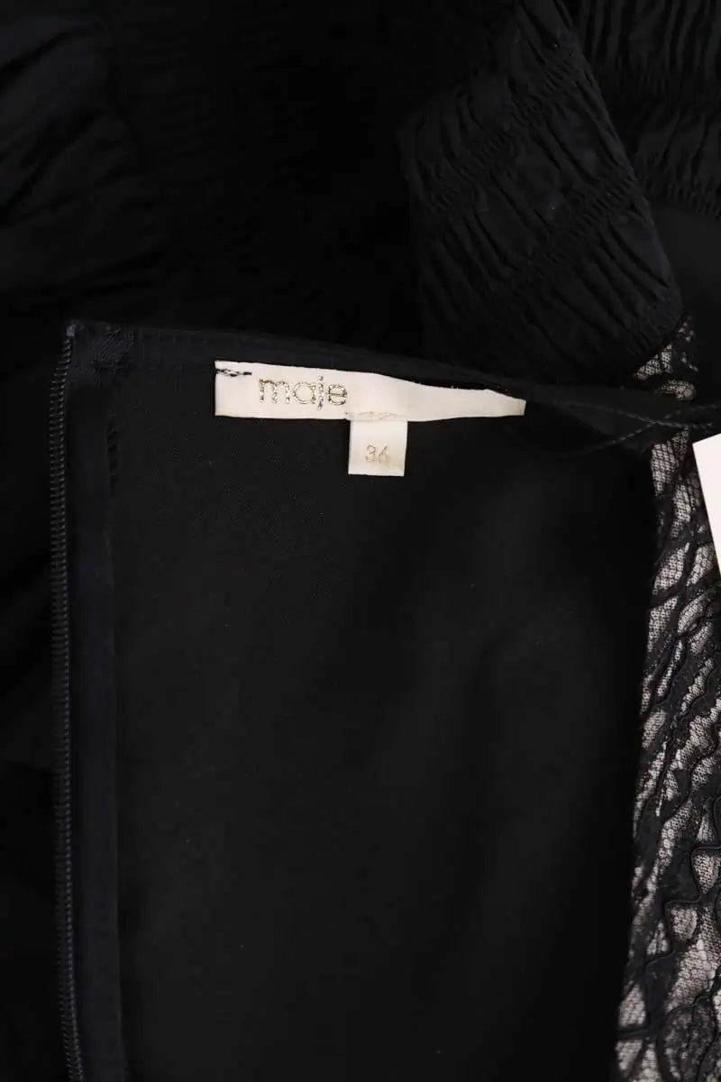 Robe Maje Noir en Synthétique