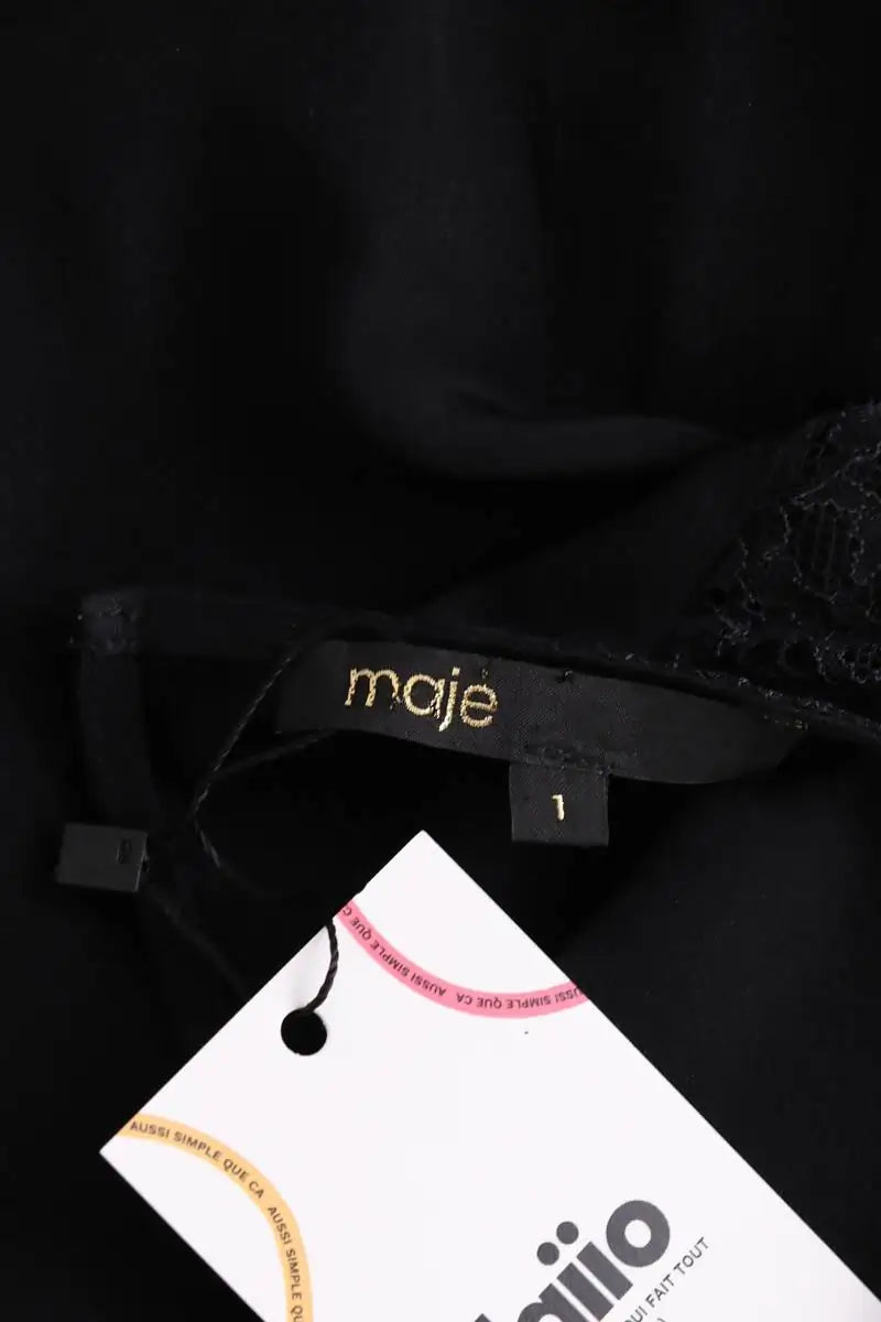 Robe Maje Noir en Synthétique