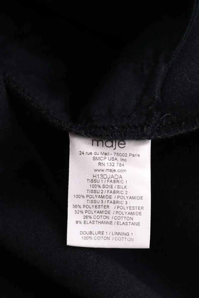 Robe Maje Noir en Synthétique