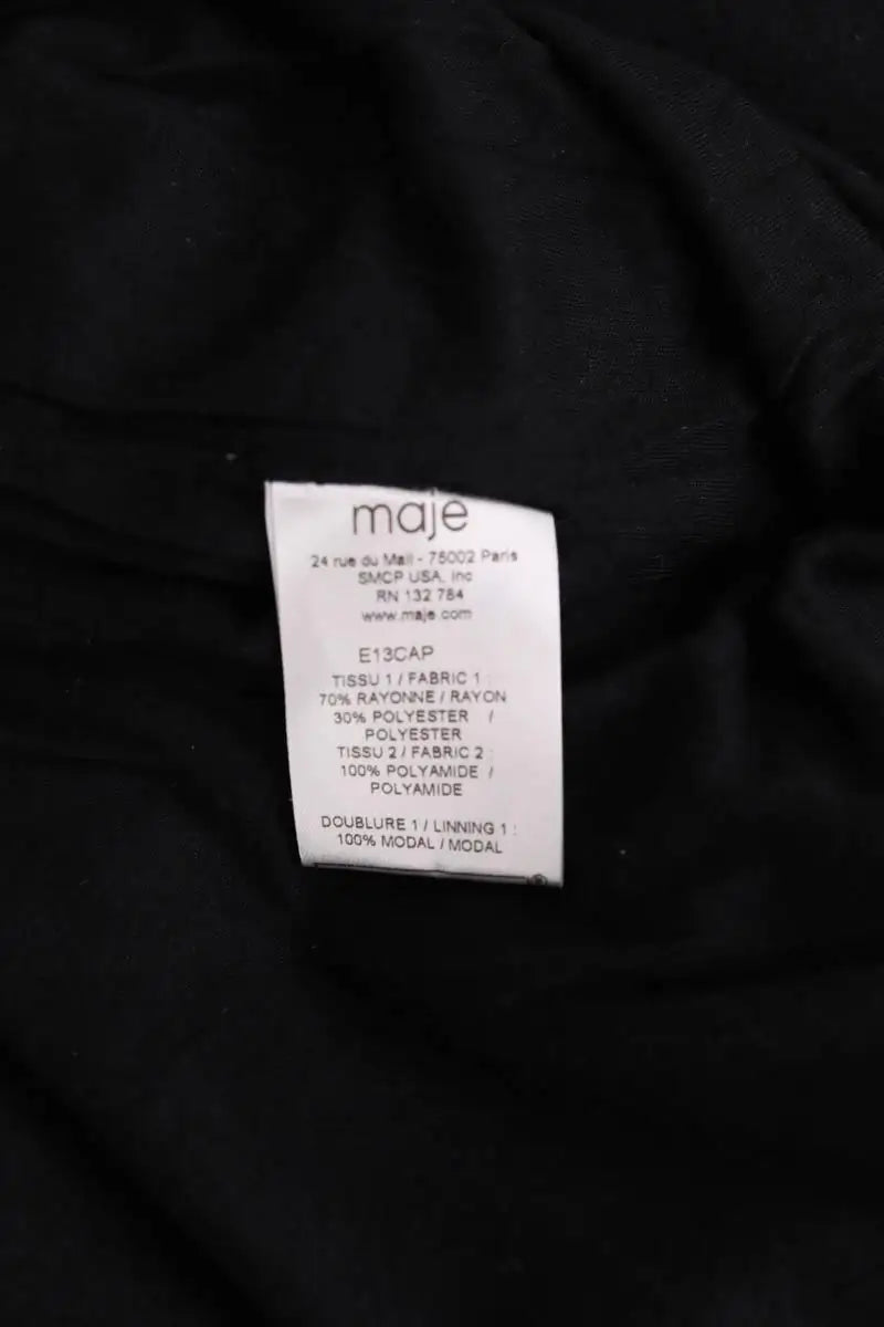 Robe Maje Noir en Synthétique