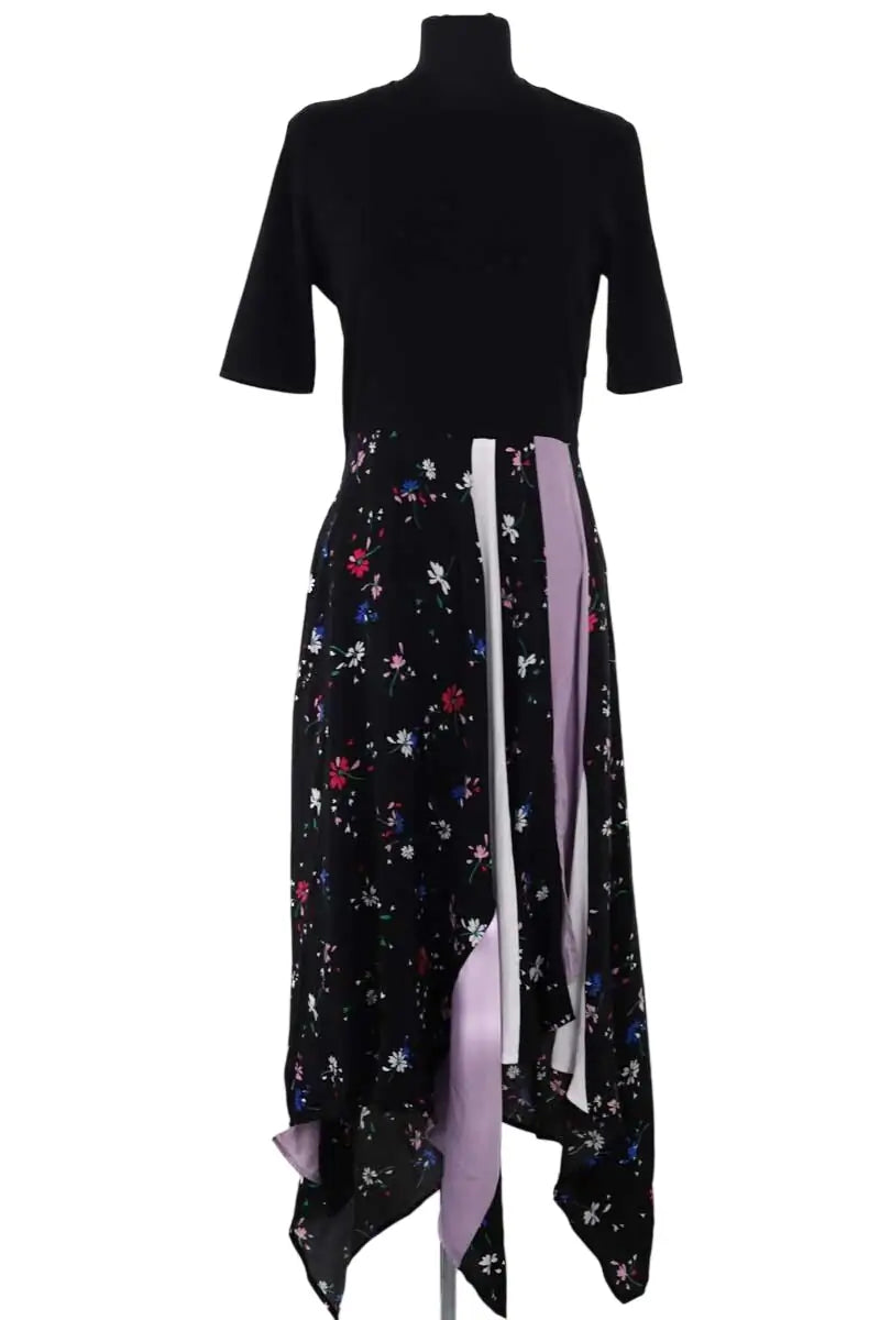 Robe Maje Noir en Viscose, taille L - Seconde Main