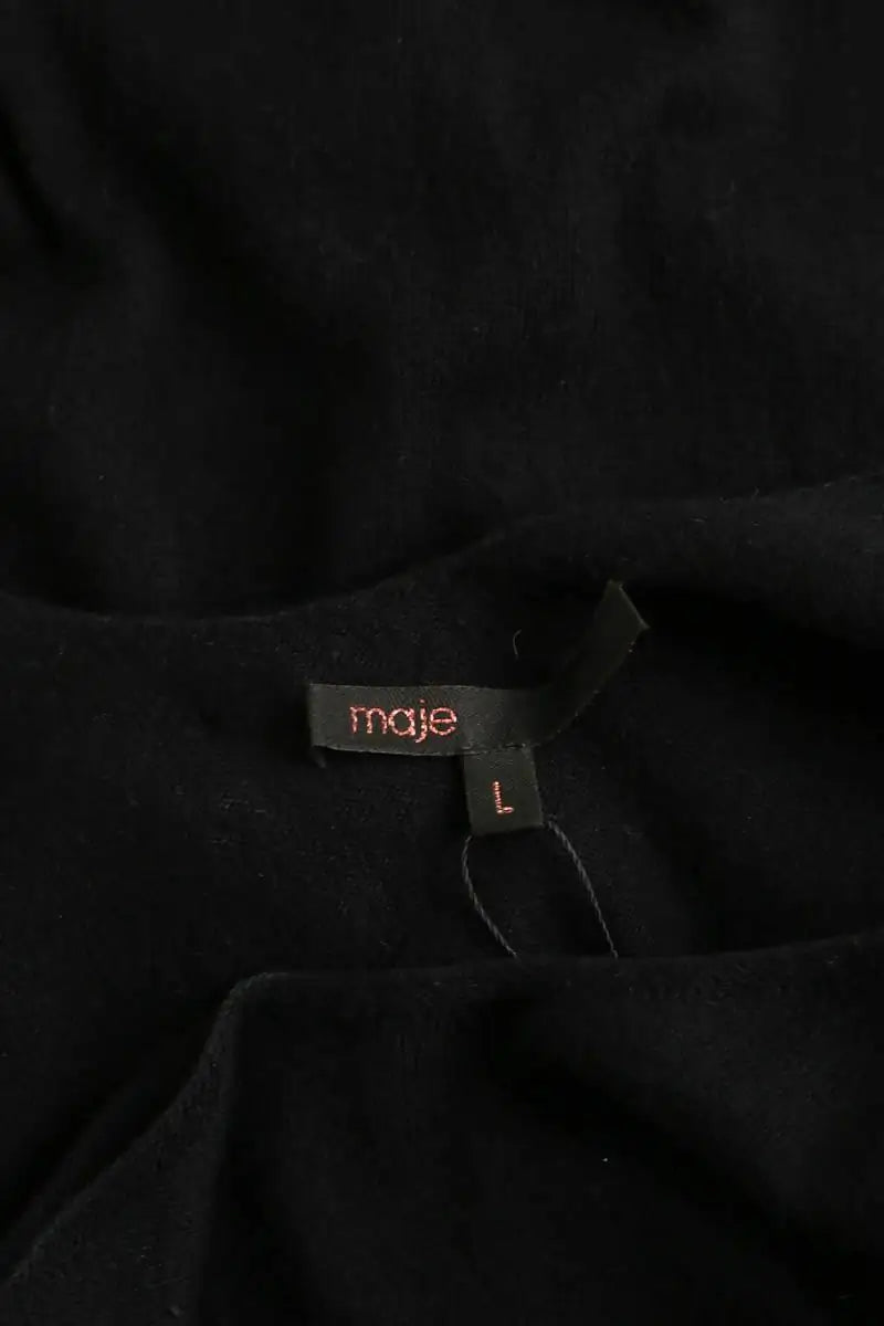 Robe Maje Noir en Viscose