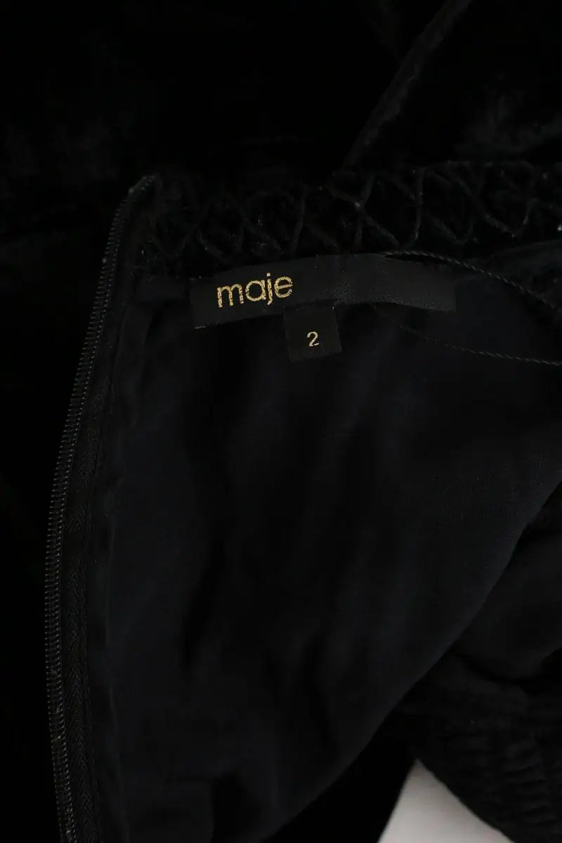 Robe Maje Noir en Viscose