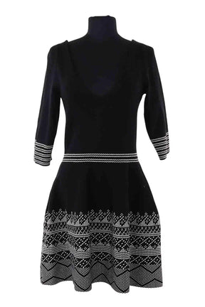 Robe Maje Noir en Viscose, taille M - Seconde Main