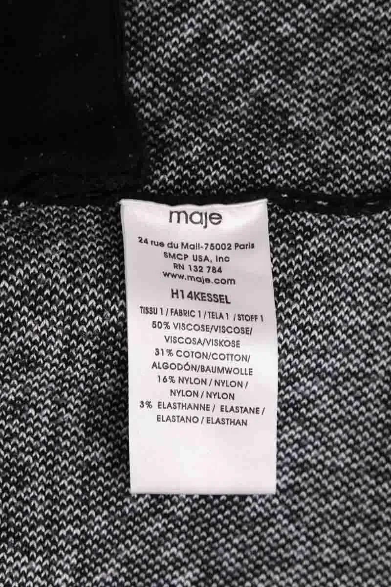 Robe Maje Noir en Viscose