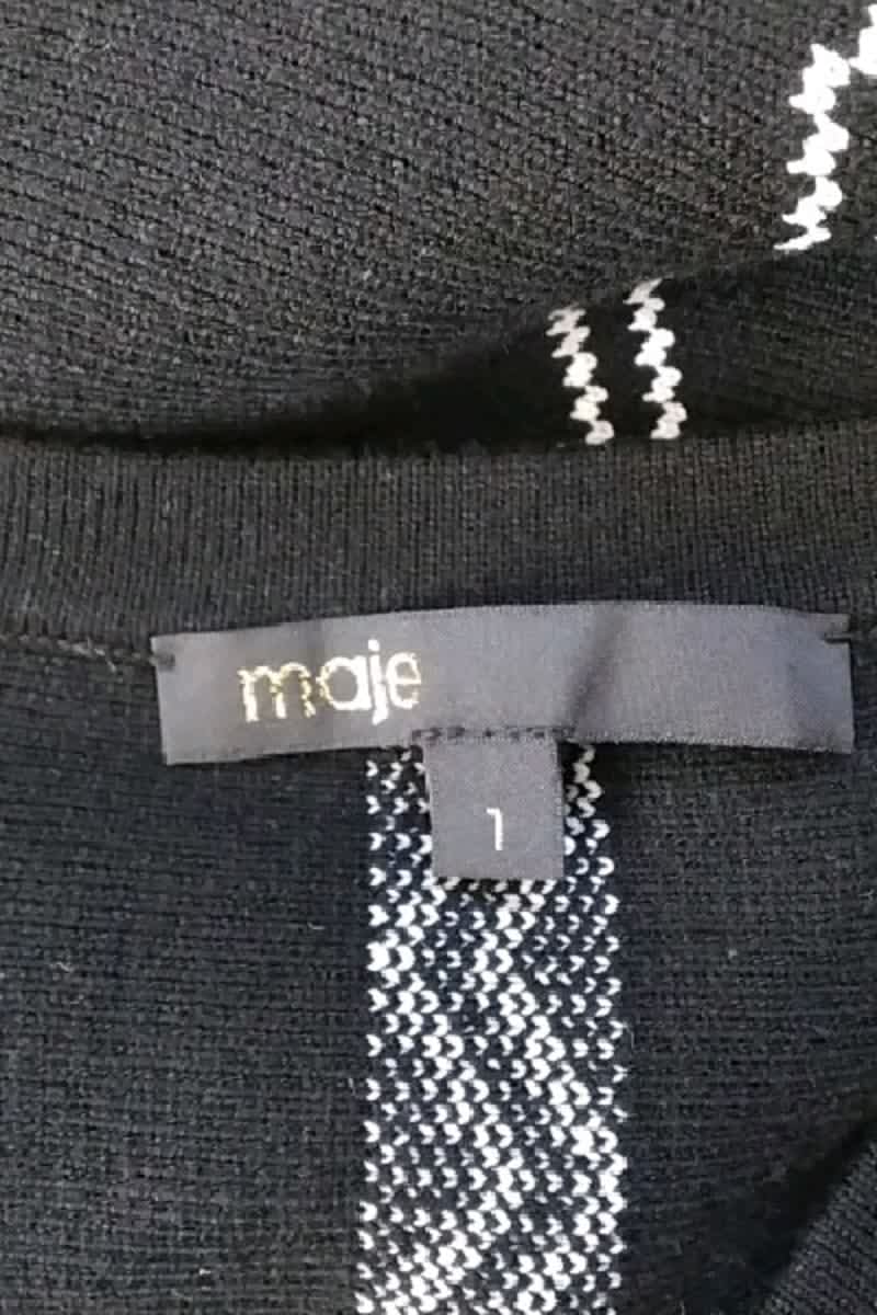 Robe Maje Noir en Viscose