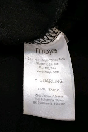 Robe Maje Noir en Viscose