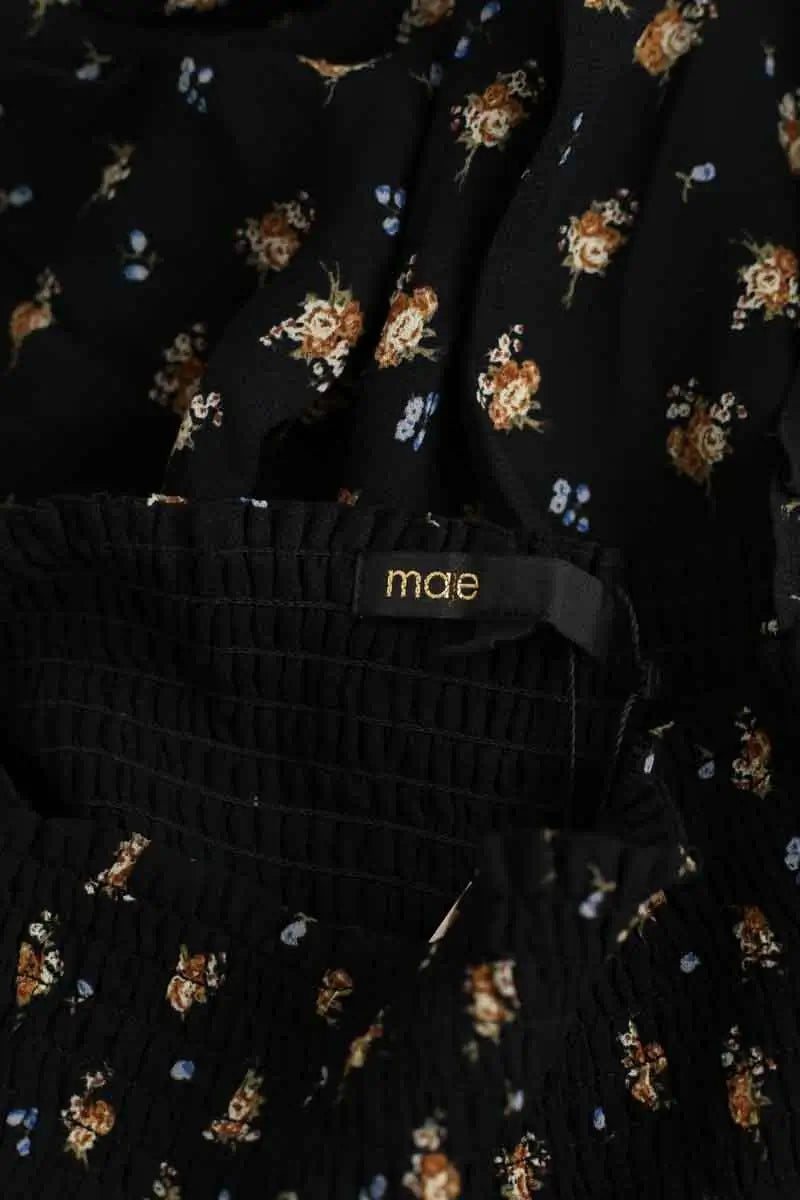 Robe Maje Noir en Viscose