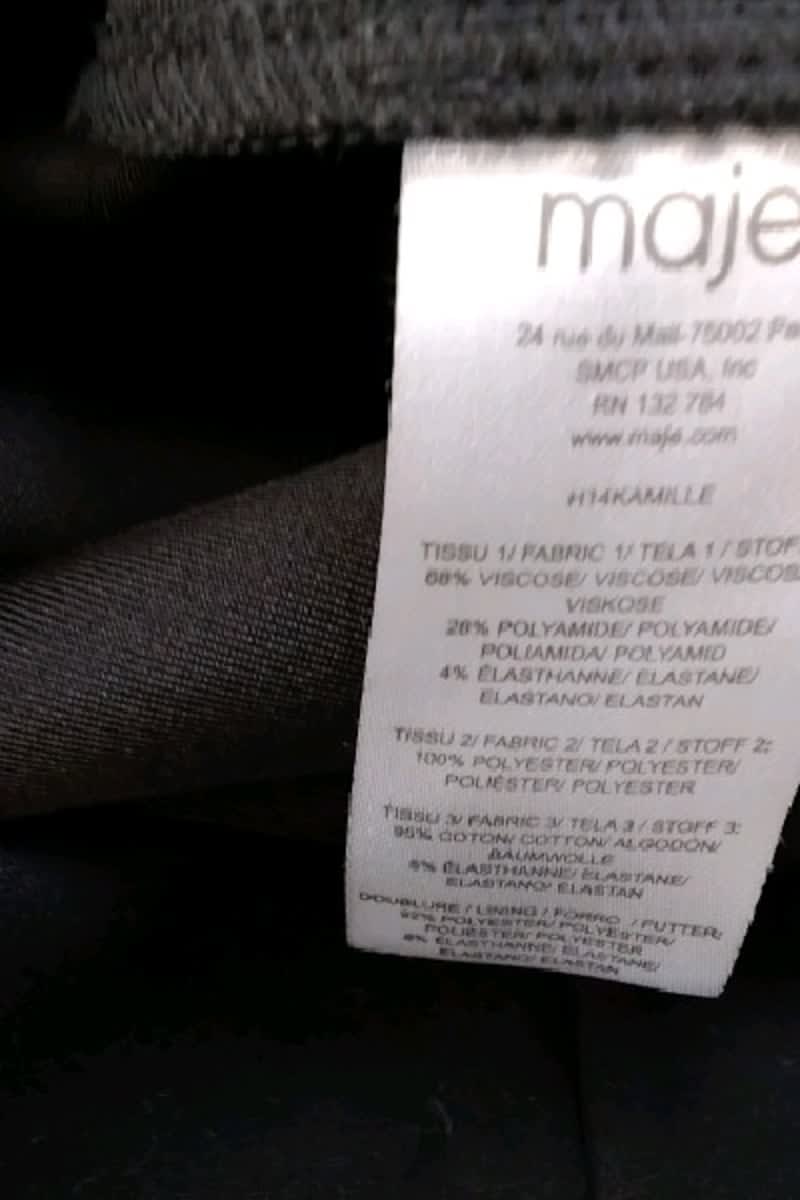 Robe Maje Noir en Viscose