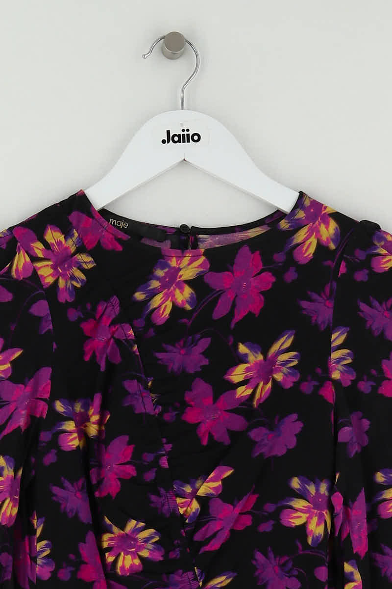 Robe Maje Noir en Viscose