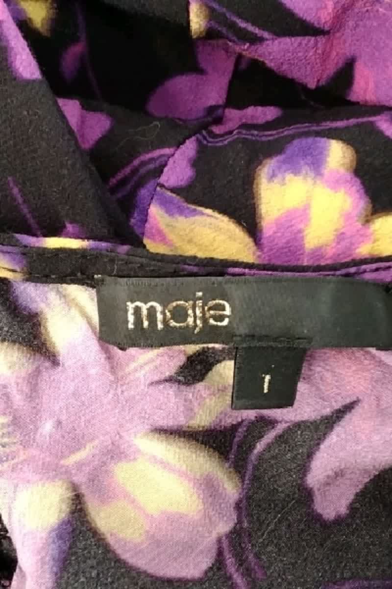 Robe Maje Noir en Viscose
