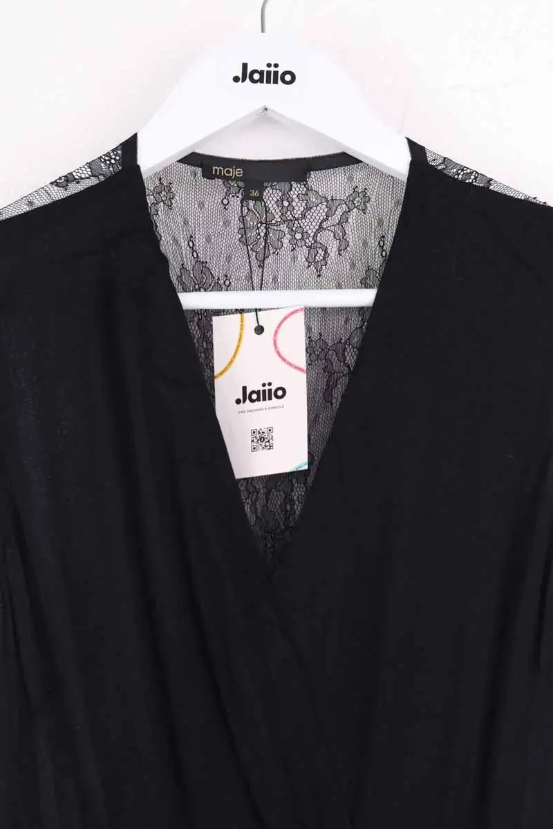 Robe Maje Noir en Viscose