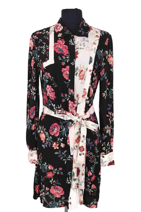Robe Maje Noir en Viscose, taille S - Seconde Main