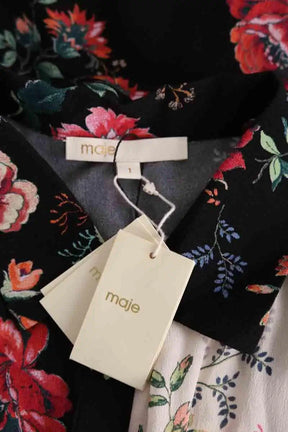 Robe Maje Noir en Viscose