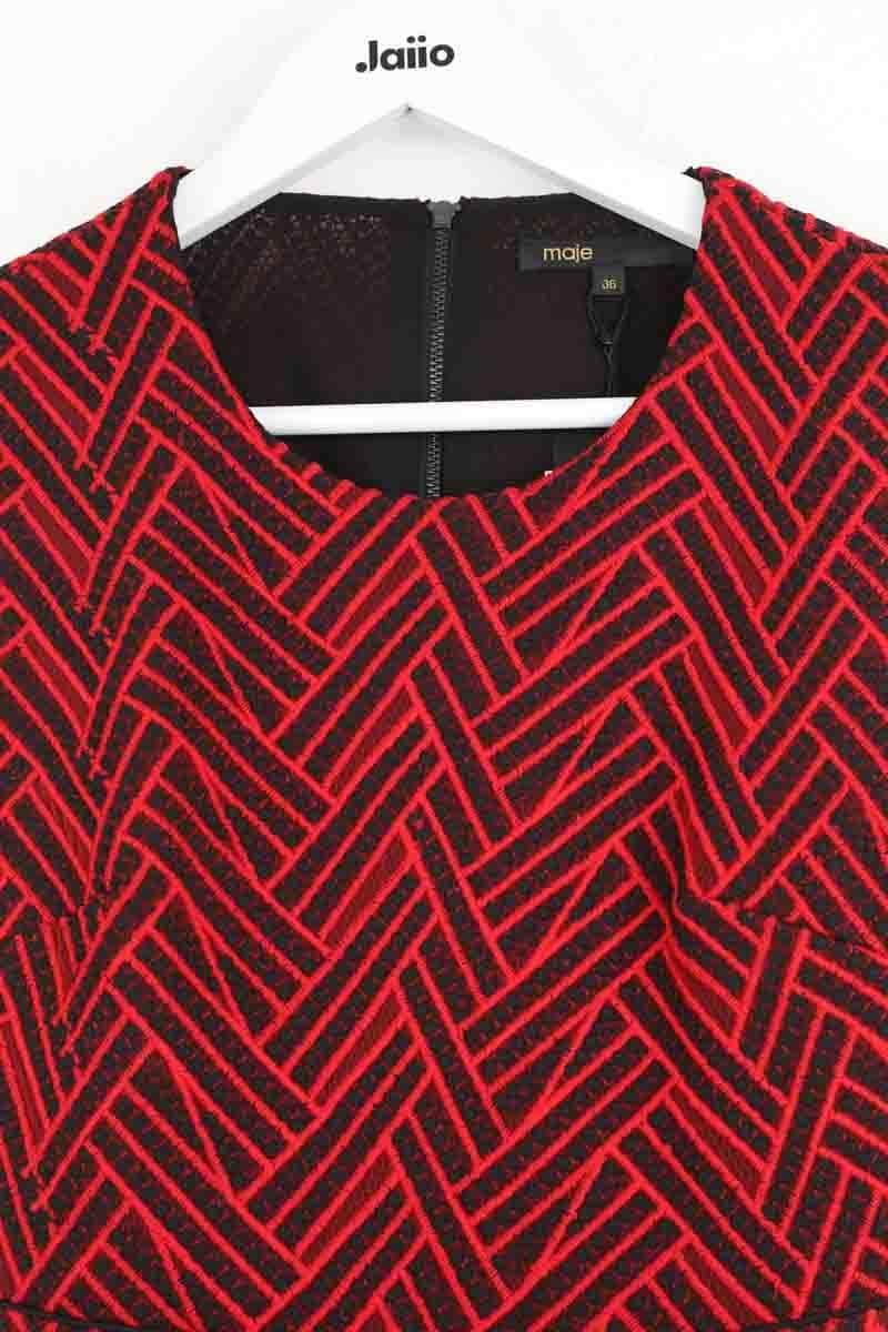 Robe Maje Reali Rouge en Polyamide