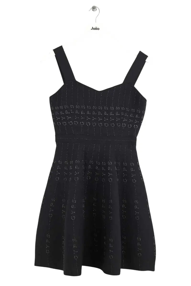 Robe Maje Relief Noir en Polyester, taille M - Seconde Main
