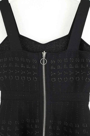 Robe Maje Relief Noir en Polyester