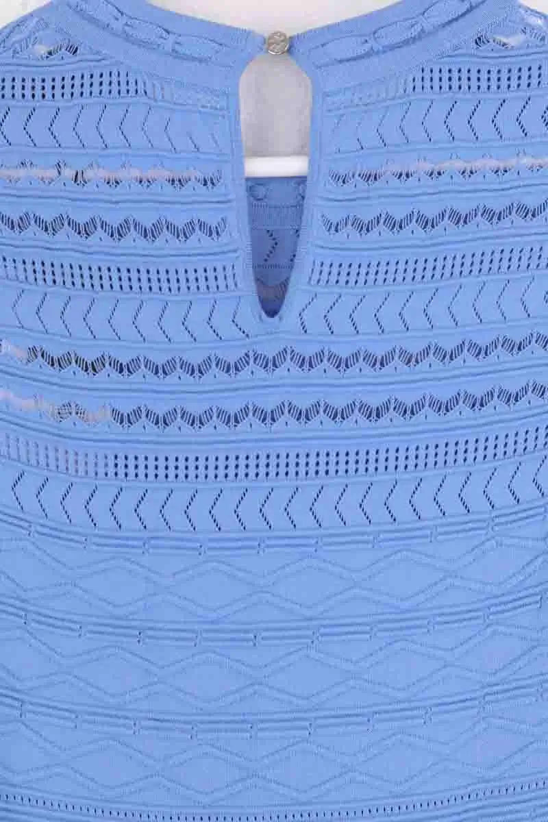 Robe Maje Rilouva Bleu en Viscose