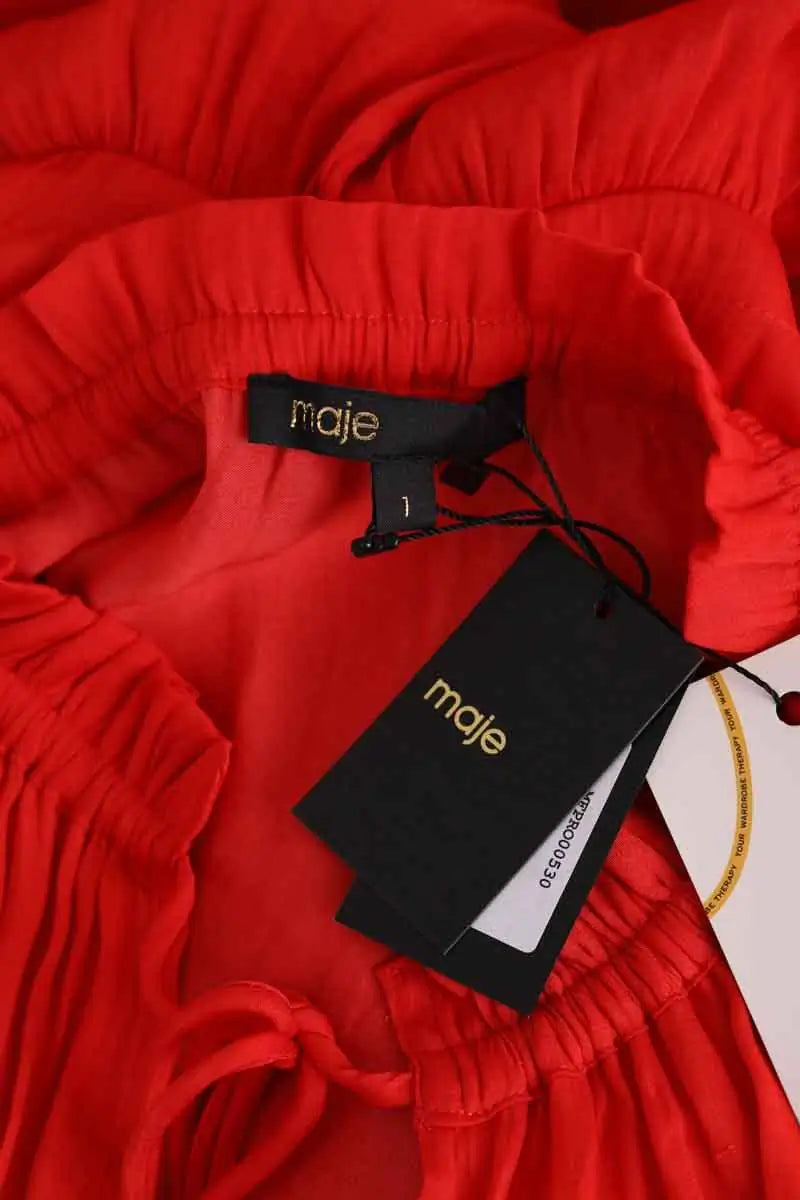 Robe Maje Rouge en Synthétique