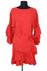Robe Maje Rouge en Synthétique, taille S - Seconde Main