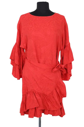 Robe Maje Rouge en Synthétique, taille S - Seconde Main