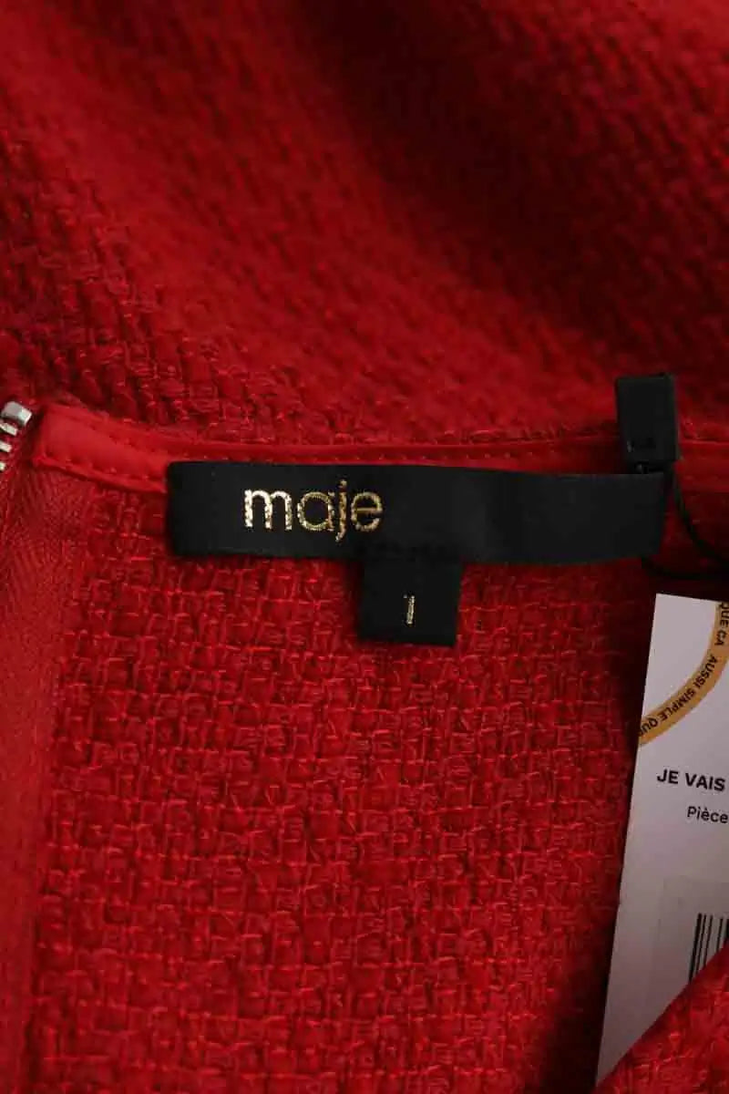 Robe Maje Rouge en Synthétique