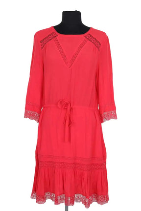Robe Maje Rouge en Viscose, taille S - Seconde Main