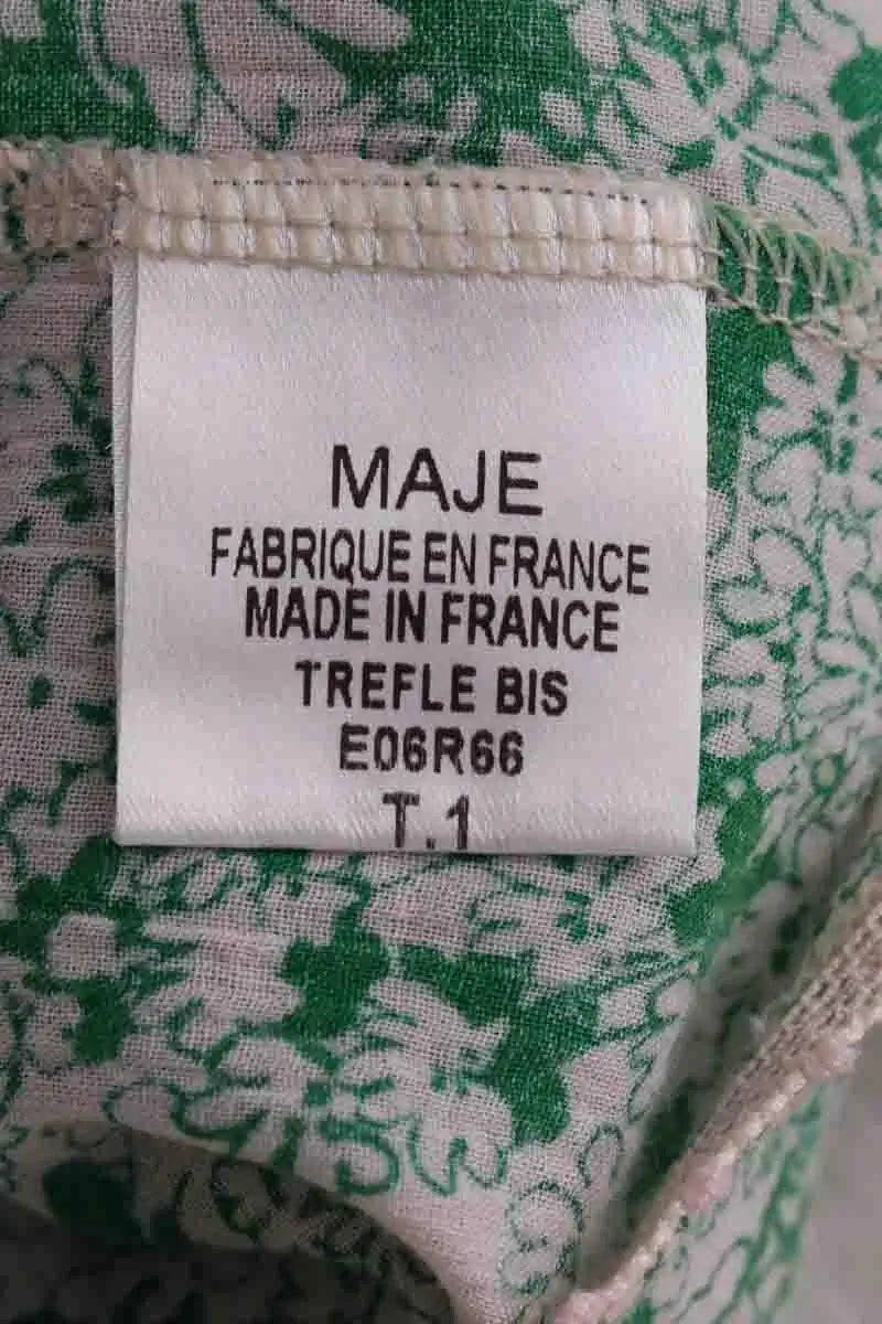 Robe Maje Vert en Coton
