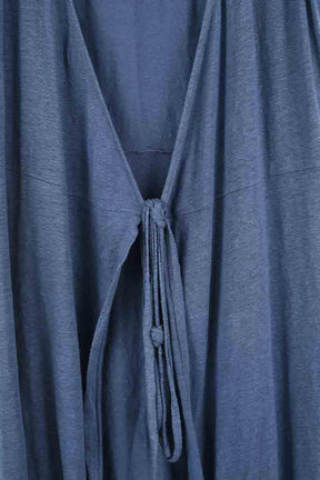 Robe Majestic Filatures Bleu en Lin