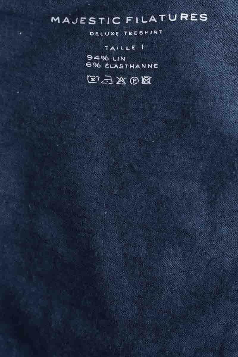 Robe Majestic Filatures Bleu en Lin