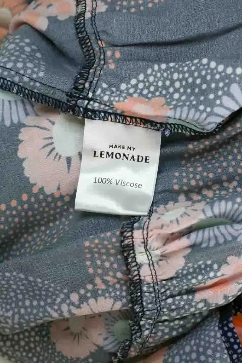 Robe Make My Lemonade Marine en Synthétique
