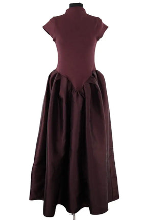 Robe Marques'Almeida Bottante Bordeaux en Coton, taille S - Seconde Main