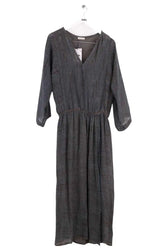 Robe Masscob Gris en Lin, taille S - Seconde Main