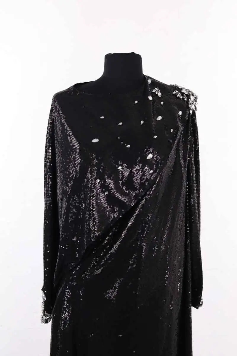 Robe Max Chaoul Noir en Paillettes