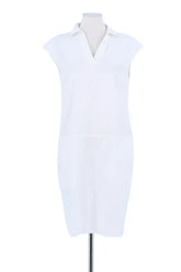 Robe Max Mara Blanc en Coton, taille L - Seconde Main