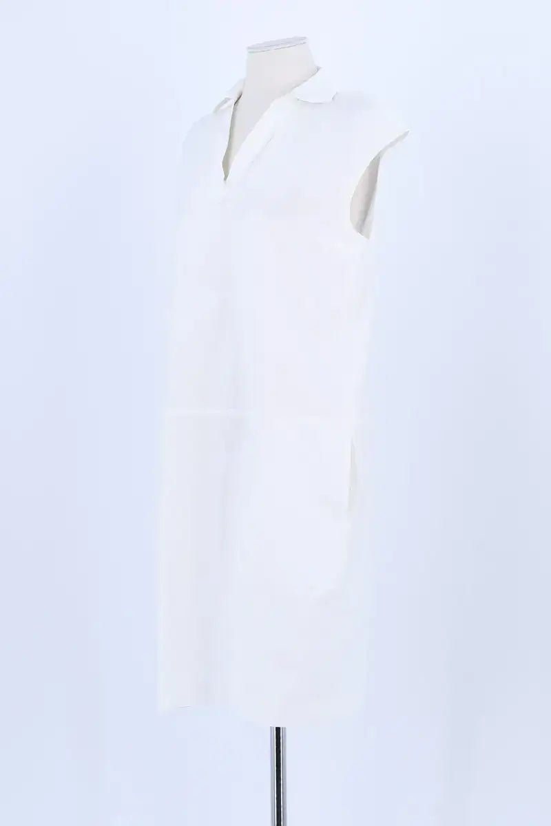 Robe Max Mara Blanc en Coton