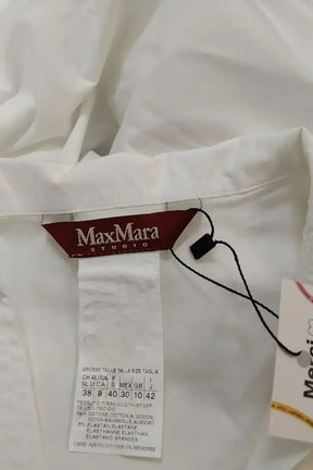 Robe Max Mara Blanc en Coton