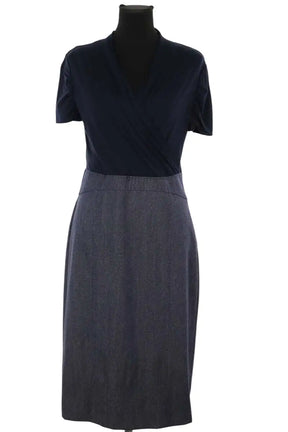 Robe Max Mara Marine en Viscose, taille L - Seconde Main