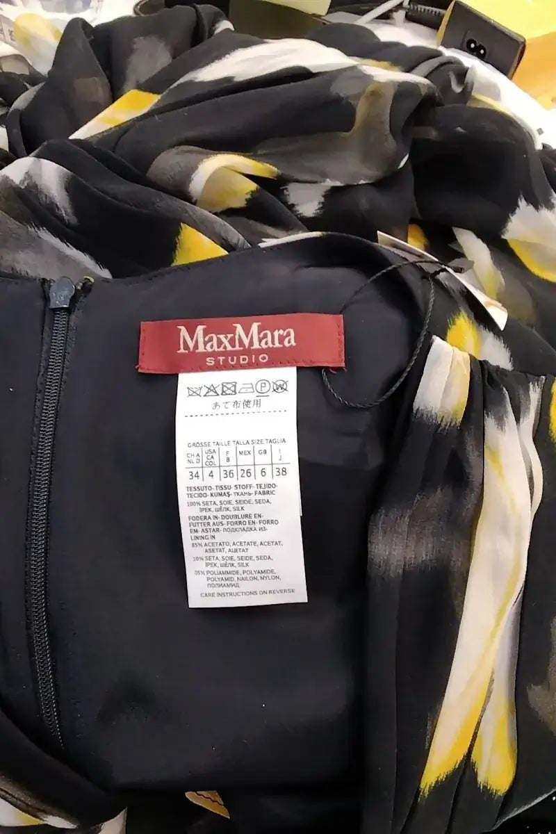 Robe Max Mara Noir en Soie