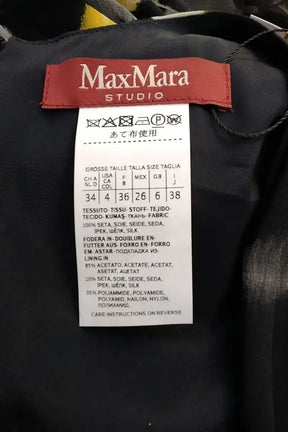 Robe Max Mara Noir en Soie