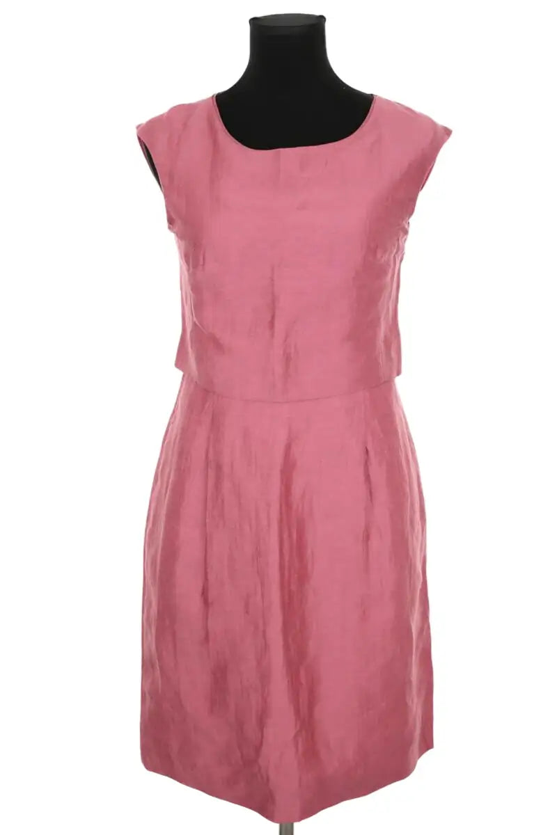 Robe Max Mara Rose en Lin, taille M - Seconde Main