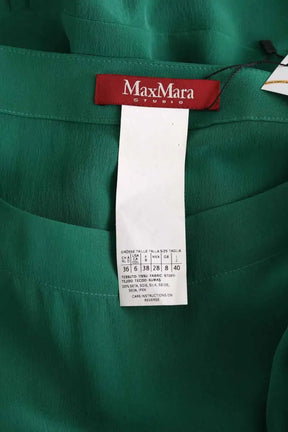 Robe Max Mara Vert en Soie